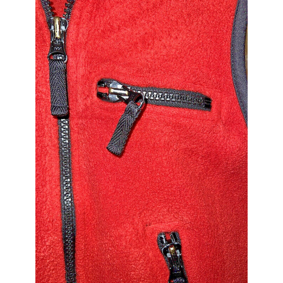 TKS Warm Fleece Vest Zip Up Pockets Extended Zipper Pulls - Red - Toddler Sz 3T - Picture 6 of 11